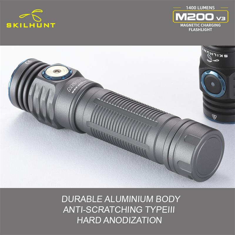 SKILHUNTM200V31400Lumens18650MagneticUSBRechargeableLEDFlashlightOutdoorBrightlightCampingHikingCycl-1985952-6