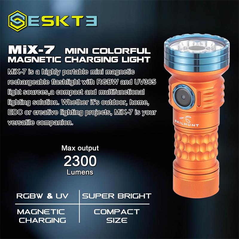 SKILHUNTMiX-7MulticolorFlashlightwithBuilt-in18350LithiumBattery-AffordableReliableOutdoorAdventurer-2006961-1