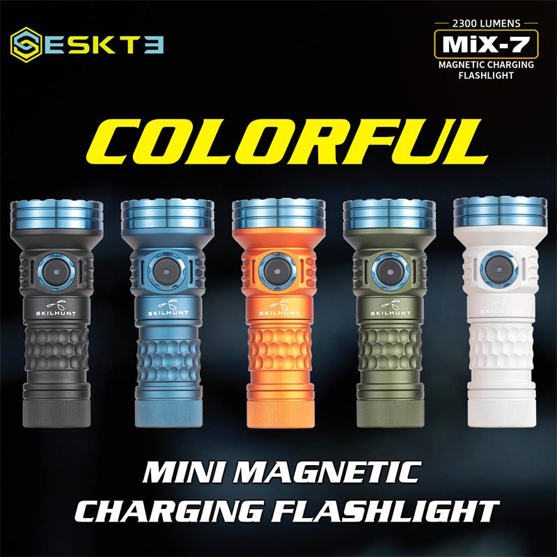 SKILHUNTMiX-7MulticolorFlashlightwithBuilt-in18350LithiumBattery-AffordableReliableOutdoorAdventurer-2006961-2