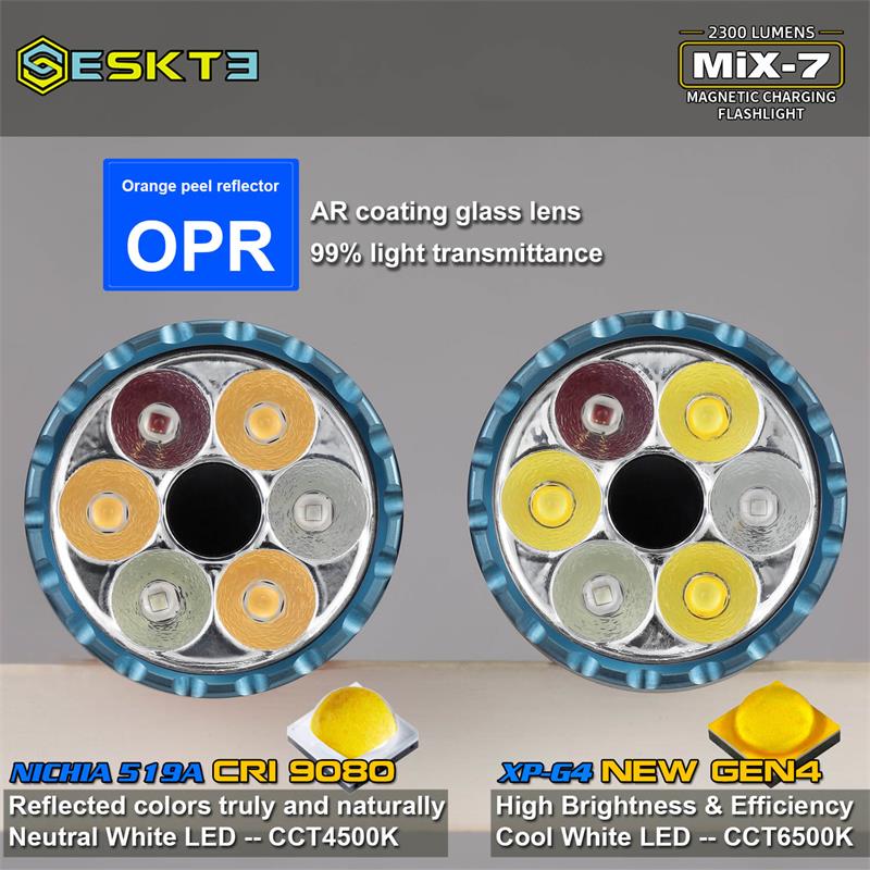 SKILHUNTMiX-7MulticolorFlashlightwithBuilt-in18350LithiumBattery-AffordableReliableOutdoorAdventurer-2006961-4