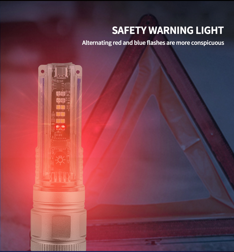 SolarPortableTorchKeychainTelescopicZoom30WXHP50LEDStrongLight18650Type-CFlashlightMultiLightSourceO-2003553-9