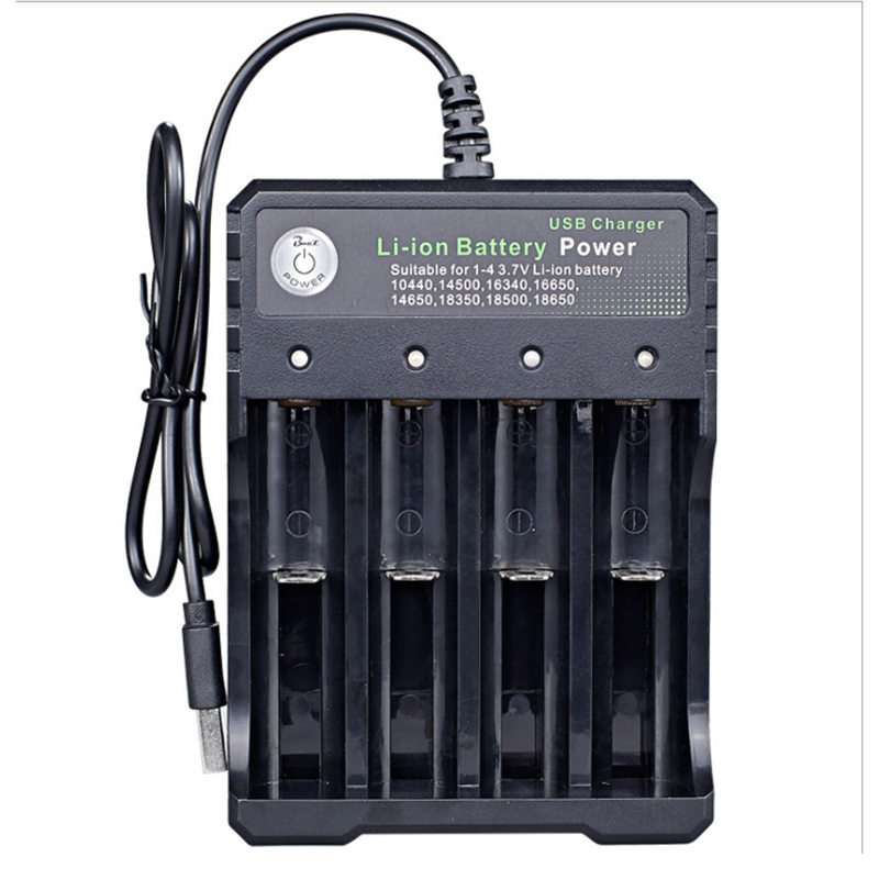 USBIntelligentUniversalRechargeableBatteryCharger18650FlashlightCharger4SlotsFastChargefor37VLi-ionT-1996522-11