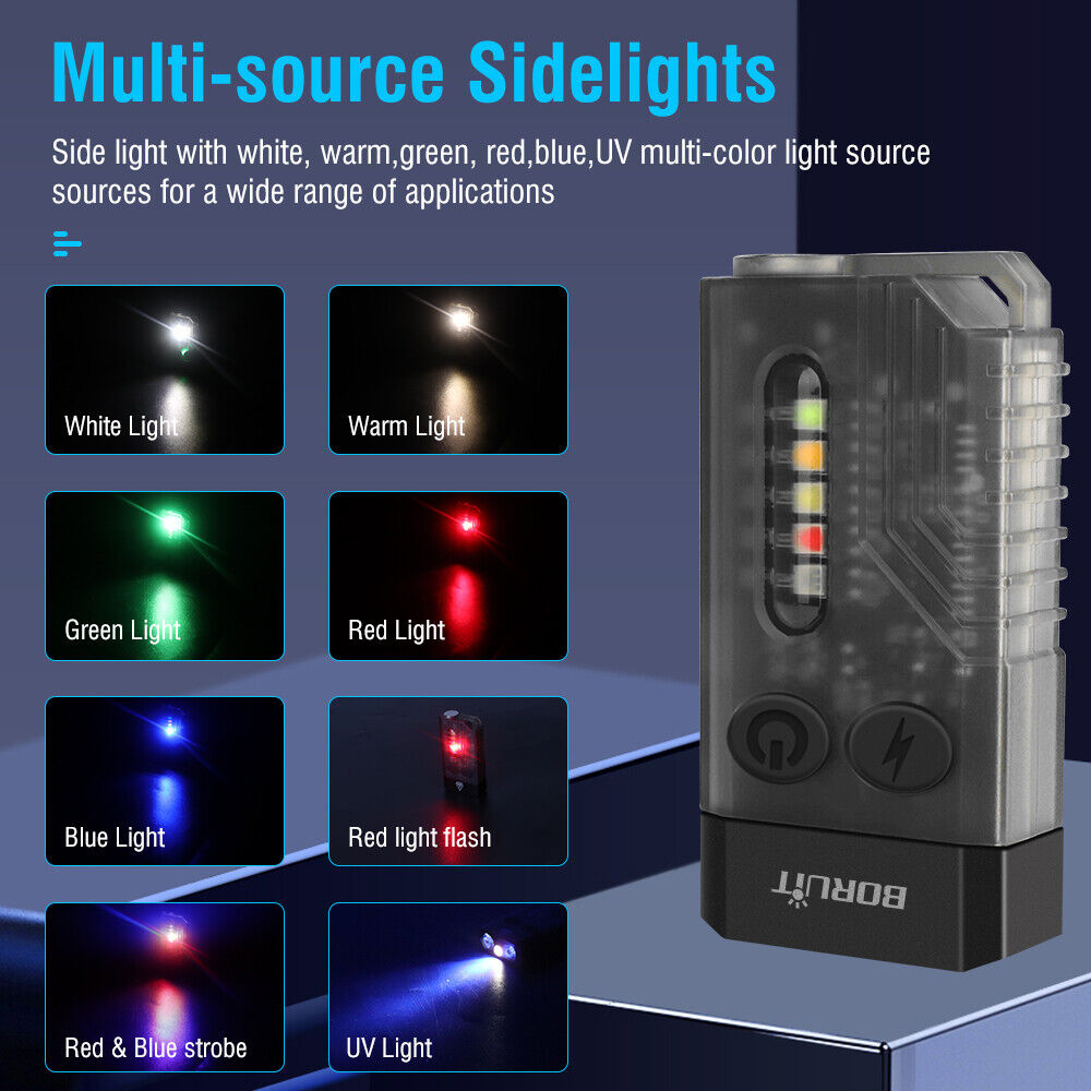 V10LDualLED1000LMStrongLightEDCKeychainFlashlightWithUVSidelightType-CRechargeableWaterproofMiniLEDT-1987561-6
