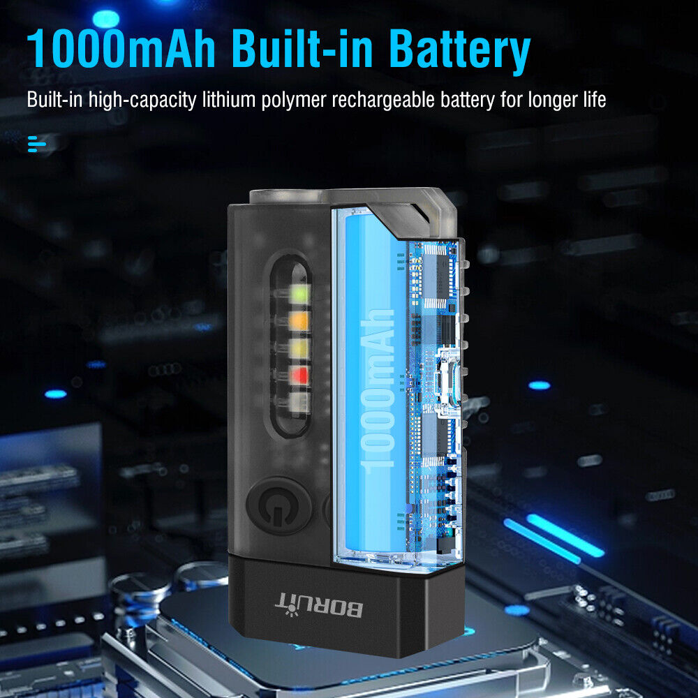 V10LDualLED1000LMStrongLightEDCKeychainFlashlightWithUVSidelightType-CRechargeableWaterproofMiniLEDT-1987561-8