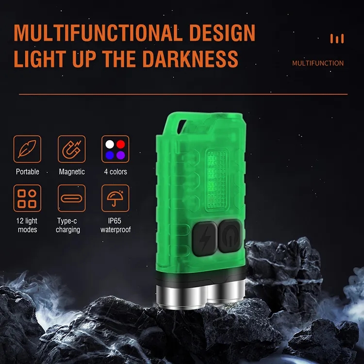 V3MiniKeychainFlashlightDualLEDHeadTypeCChargingIP65Waterproof900LMSmallKeyringRechargeableTorchLigh-1984836-2