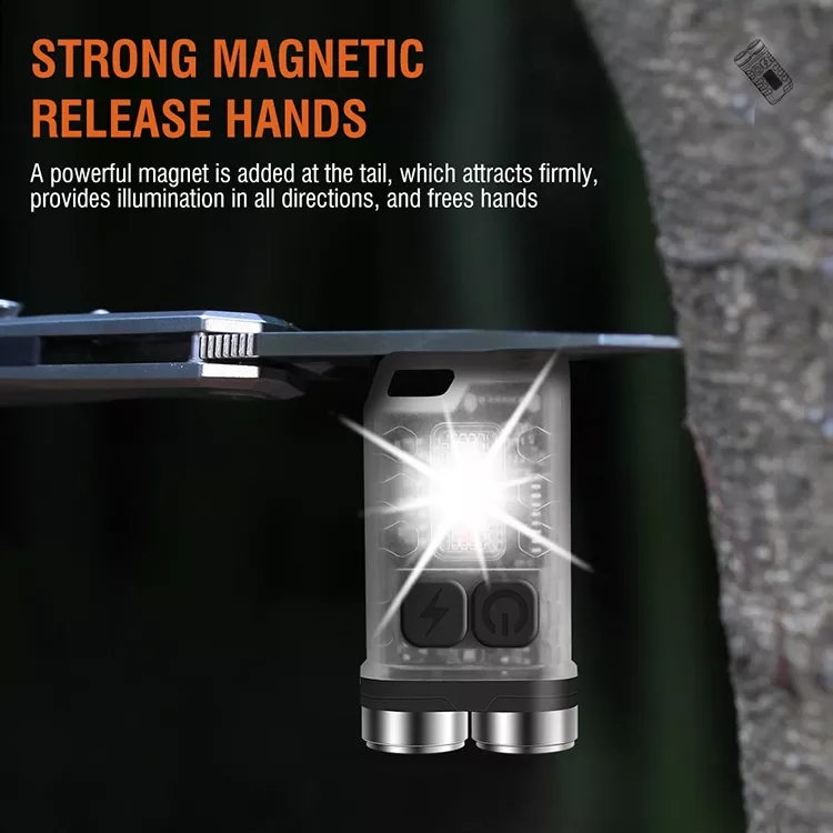 V3MiniKeychainFlashlightDualLEDHeadTypeCChargingIP65Waterproof900LMSmallKeyringRechargeableTorchLigh-1984836-9