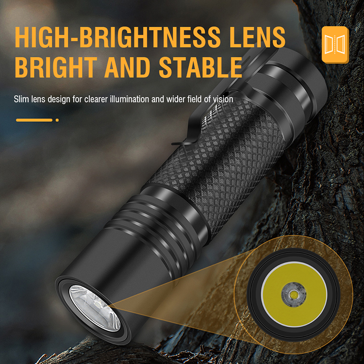 V8800LMStrongLightEDCPortableLEDFlashlightUSBRechargeableBuilt-in18650BatteryMiniTorchOutdoorEmergen-1984842-3