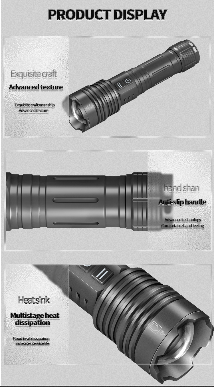 XHP70HighIntensityZoombleLEDFlashlightTYPE-CUSBRechargeableDualSwitchAluminumAlloyTacticalTorch-1997568-15