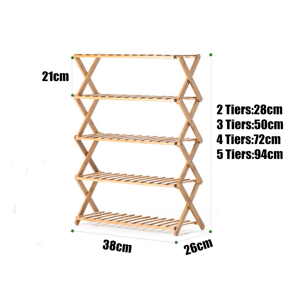 2345TierFoldableFlowerPotPlantStandPlanterDisplayRackShelfOrganizerGardenBalcony-1329393-4