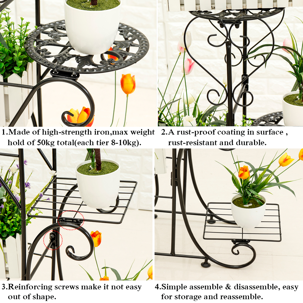 4TierFlowerStandIronPlantPotShelfBalconyFloorStandGardenHomeDecorPlanterHolder-1700385-6