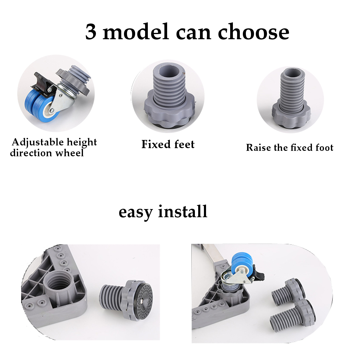 AdjustableMovableBaseLaundryPedestalStandBracketforWashingMachineDryerRefrigerator-1232790-6