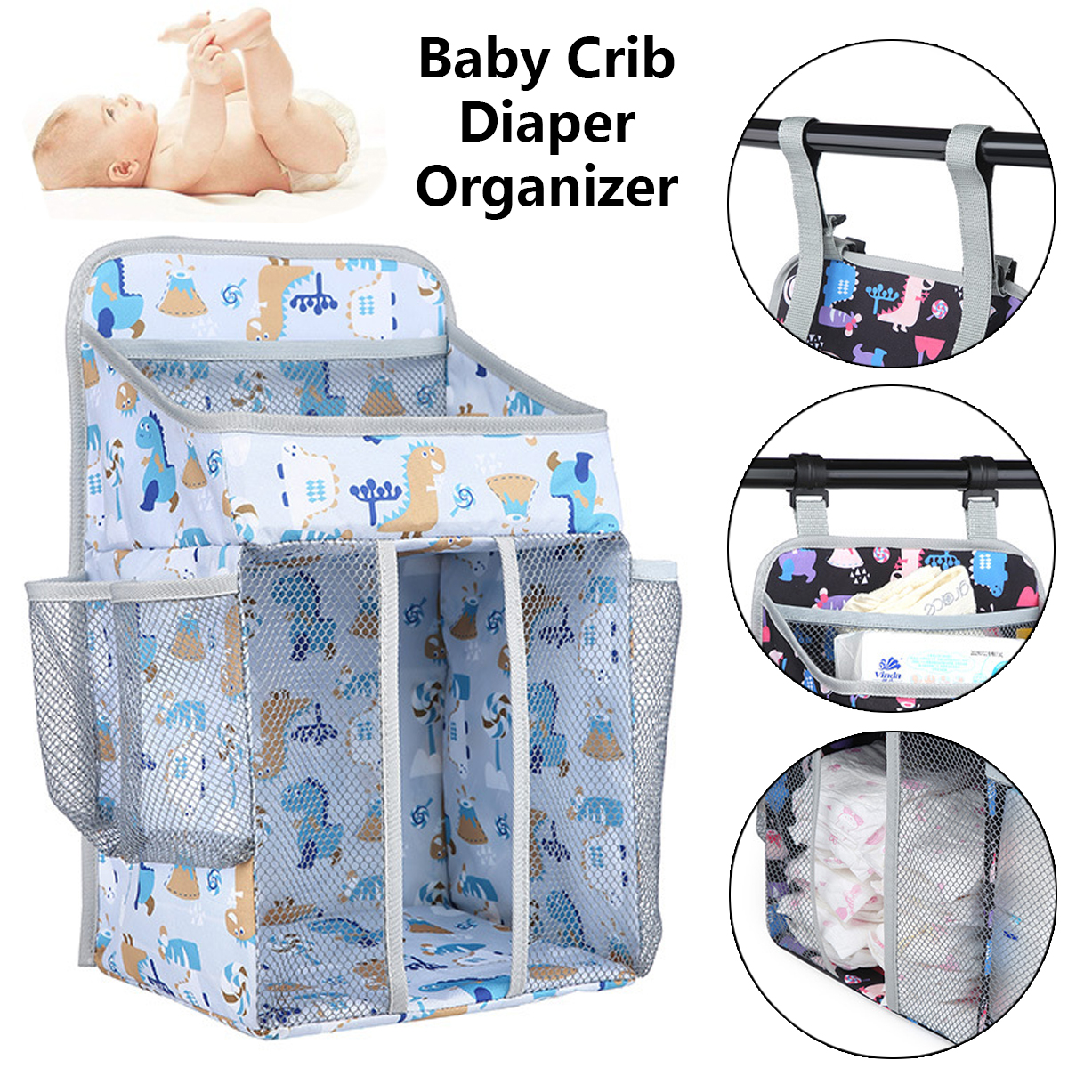 BabyCribDiaperOrganizerHangingStorageBagNurseryDiaperWipeOrganizer-1793098-2