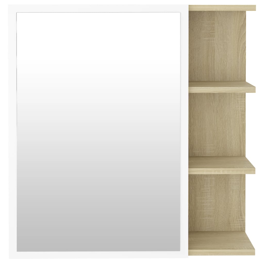 BathroomMirrorCabinetWhiteandSonomaOak246x81x252Chipboard-1878987-1