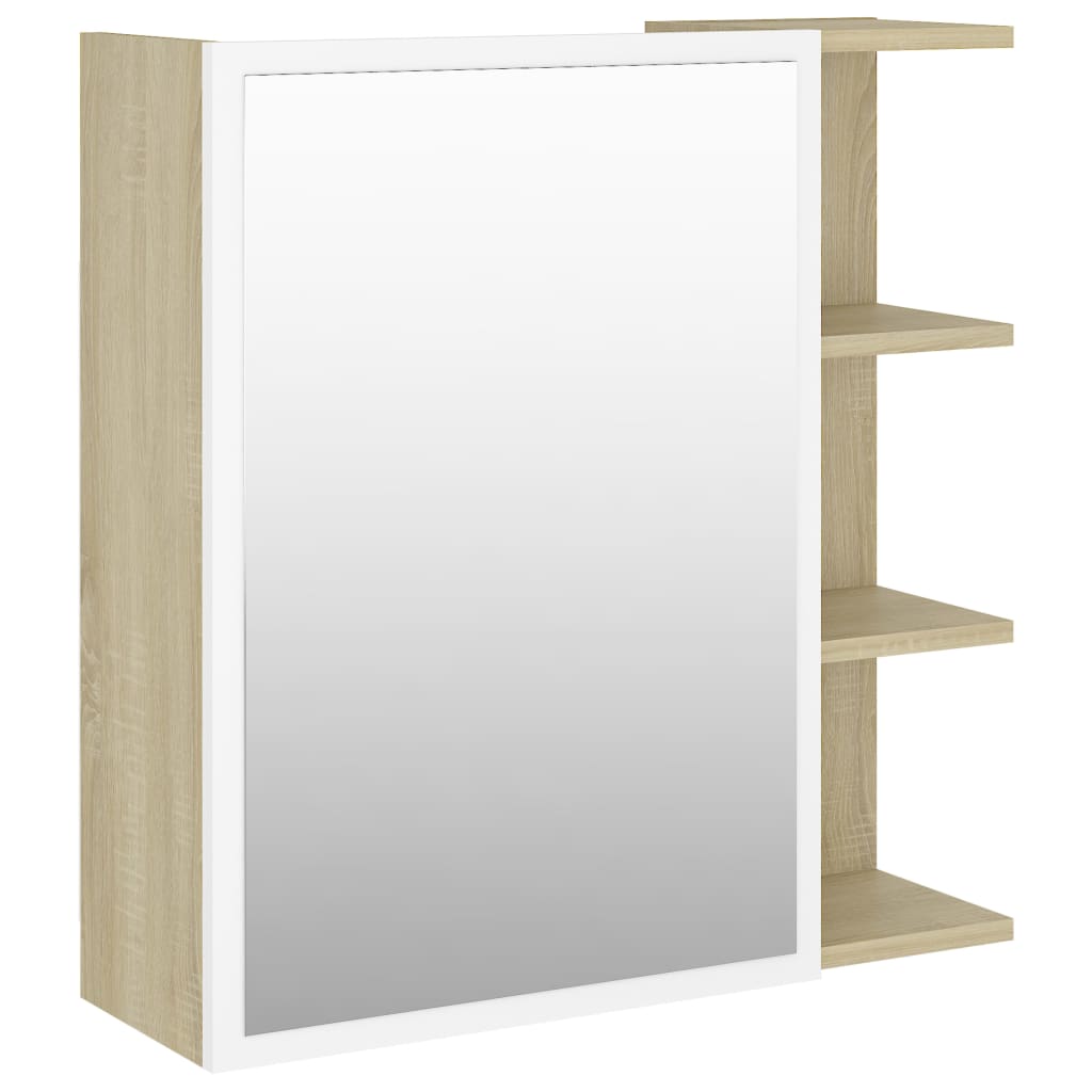 BathroomMirrorCabinetWhiteandSonomaOak246x81x252Chipboard-1878987-2