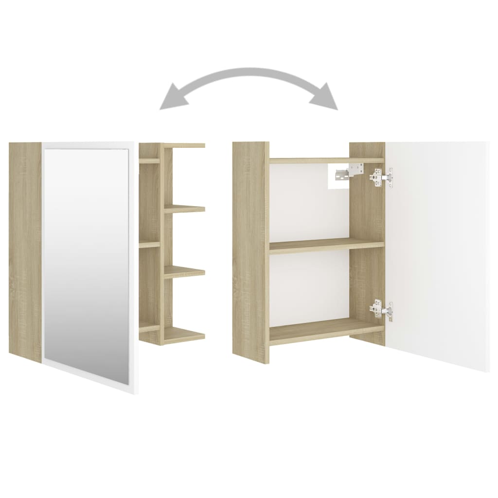 BathroomMirrorCabinetWhiteandSonomaOak246x81x252Chipboard-1878987-6