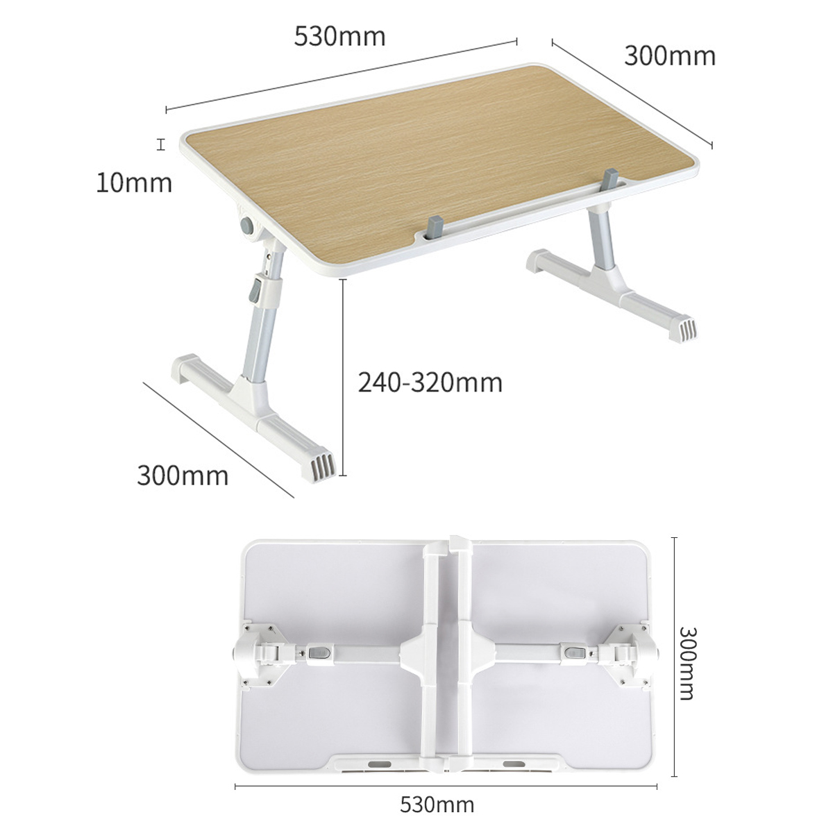 FoldableHeightAngleAdjustableUSBCoolingFanBedLaptopDeskAdjustableHeightEasytoFold-1922007-7