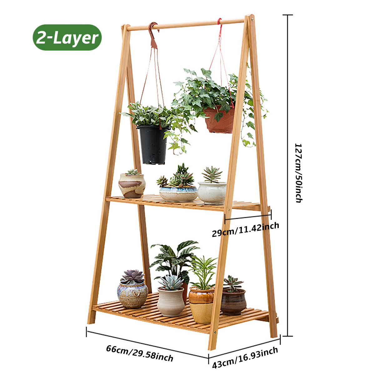 MUMARENNZXGHJWoodenFlowerStandPlantDisplayBalconyGardenLivingDecoration12Layers-1771740-8