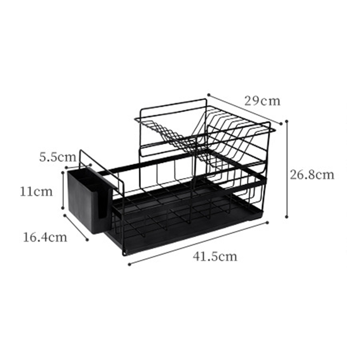 MultifunctionKitchenStorageOrganizerDishDrainerDryingRackIronSinkHolderTrayForPlateCupBowlTablewareS-1702005-7