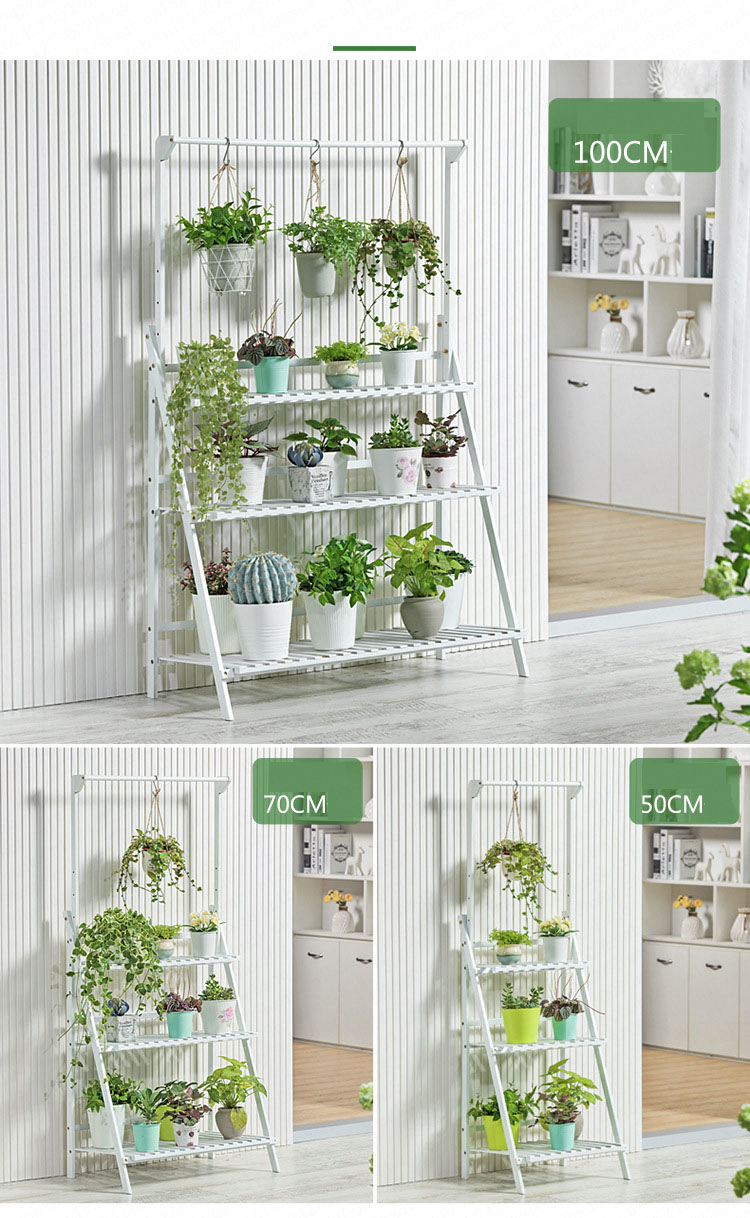 PlantStandFlowerPotDisplayMulti-layerShelfwithHangingRodPlantsRackHolderOrganizer-1585006-6