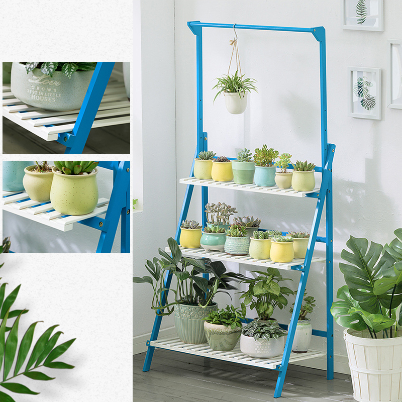 PlantStandFlowerPotDisplayMulti-layerShelfwithHangingRodPlantsRackHolderOrganizer-1585006-8