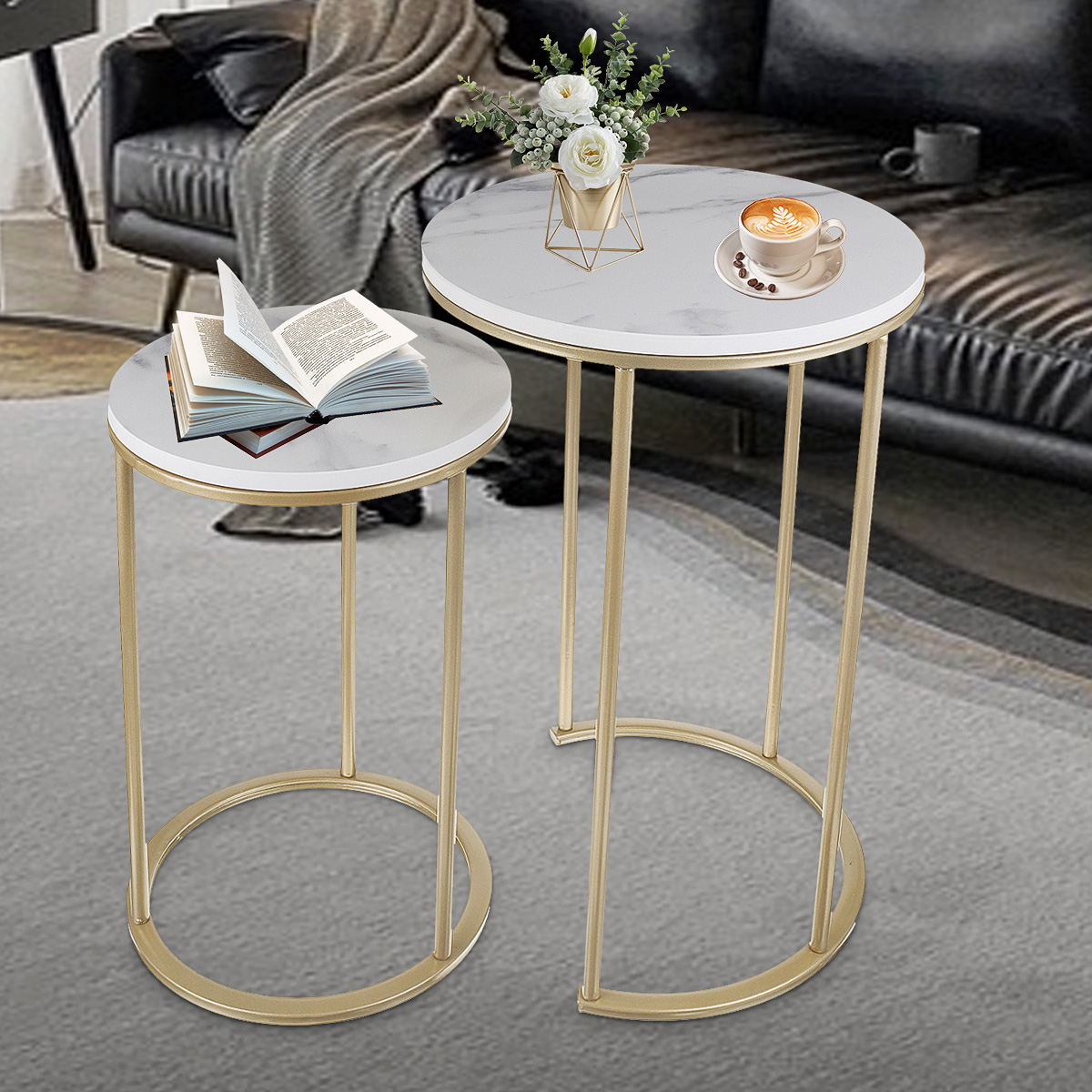 RealMarbleCoffeeTablesetof2RoundSideEndTableMetalBase-1948891-13