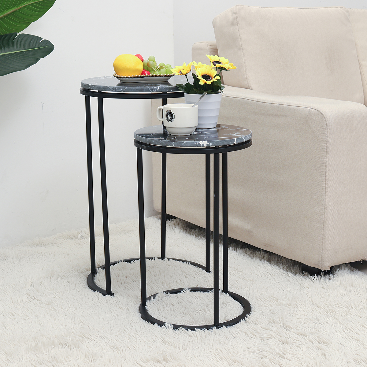 RealMarbleCoffeeTablesetof2RoundSideEndTableMetalBase-1948891-8