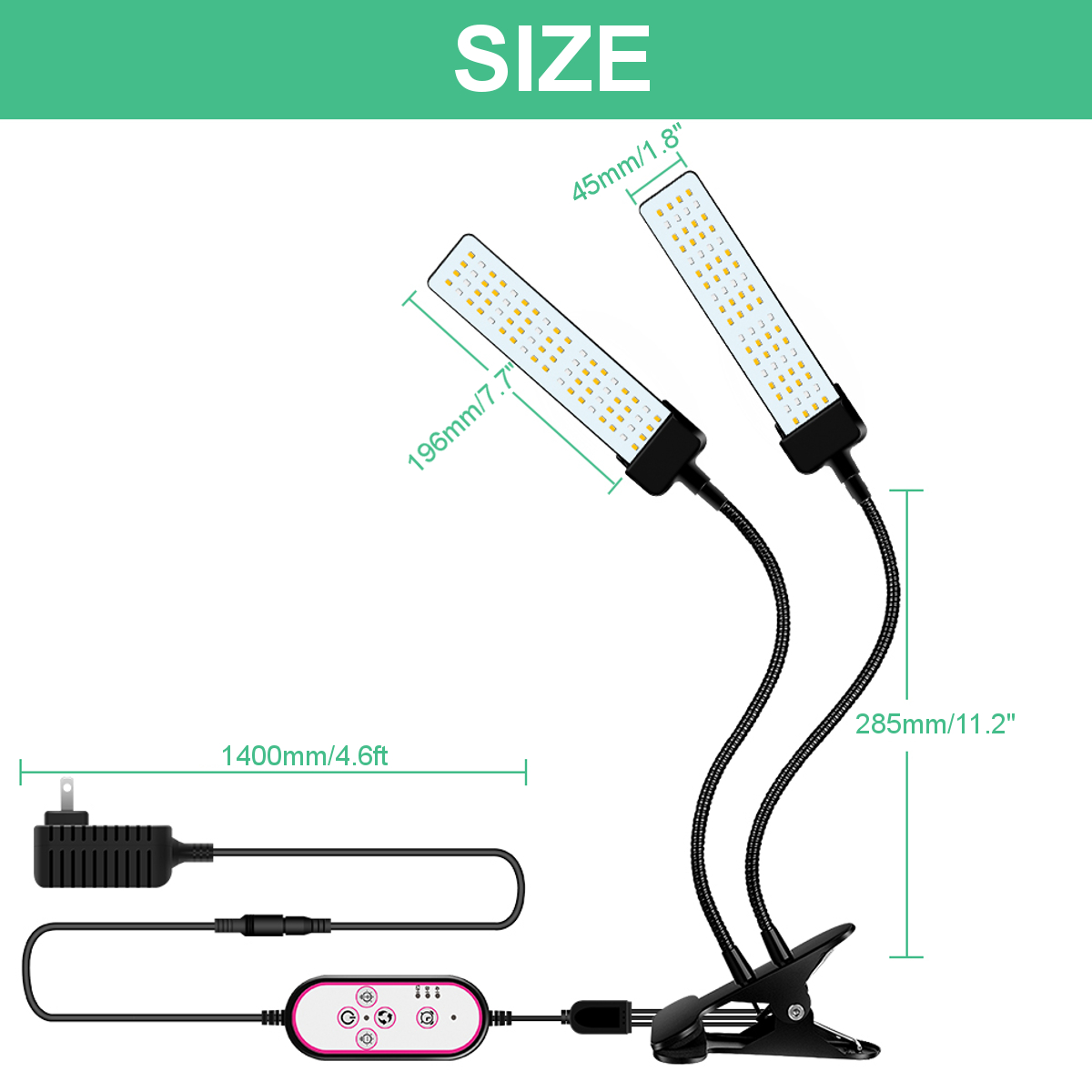 1234HeadsUSBPlantGrowLightStripHydroponicwithSecuringClip-1853881-12