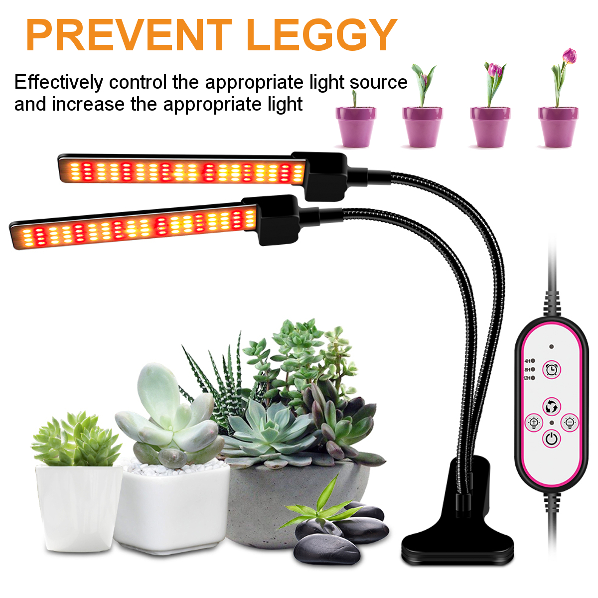 1234HeadsUSBPlantGrowLightStripHydroponicwithSecuringClip-1853881-6