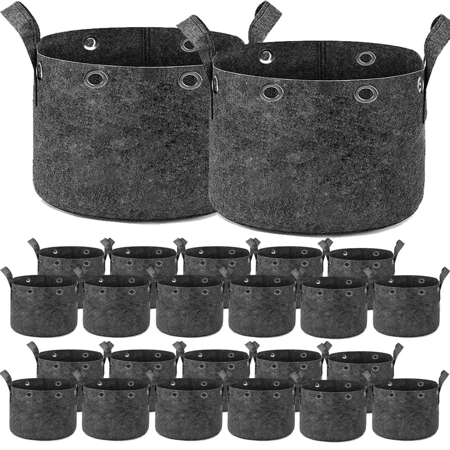 1PCS510GallonGrowBagsHeavDutyThickenedNonwovenPlantFabricPotsWithHandals-2007994-1