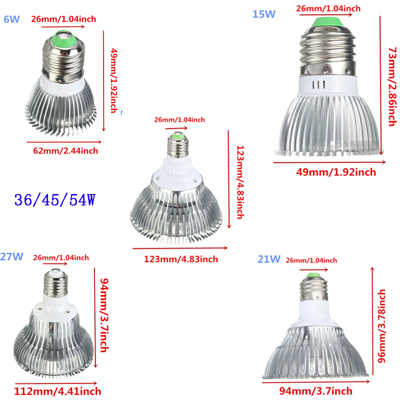 21WE27RedBlueLEDPlantGrowLightLampFlowerHydroponicGlobeBulb85-265V-981611-5