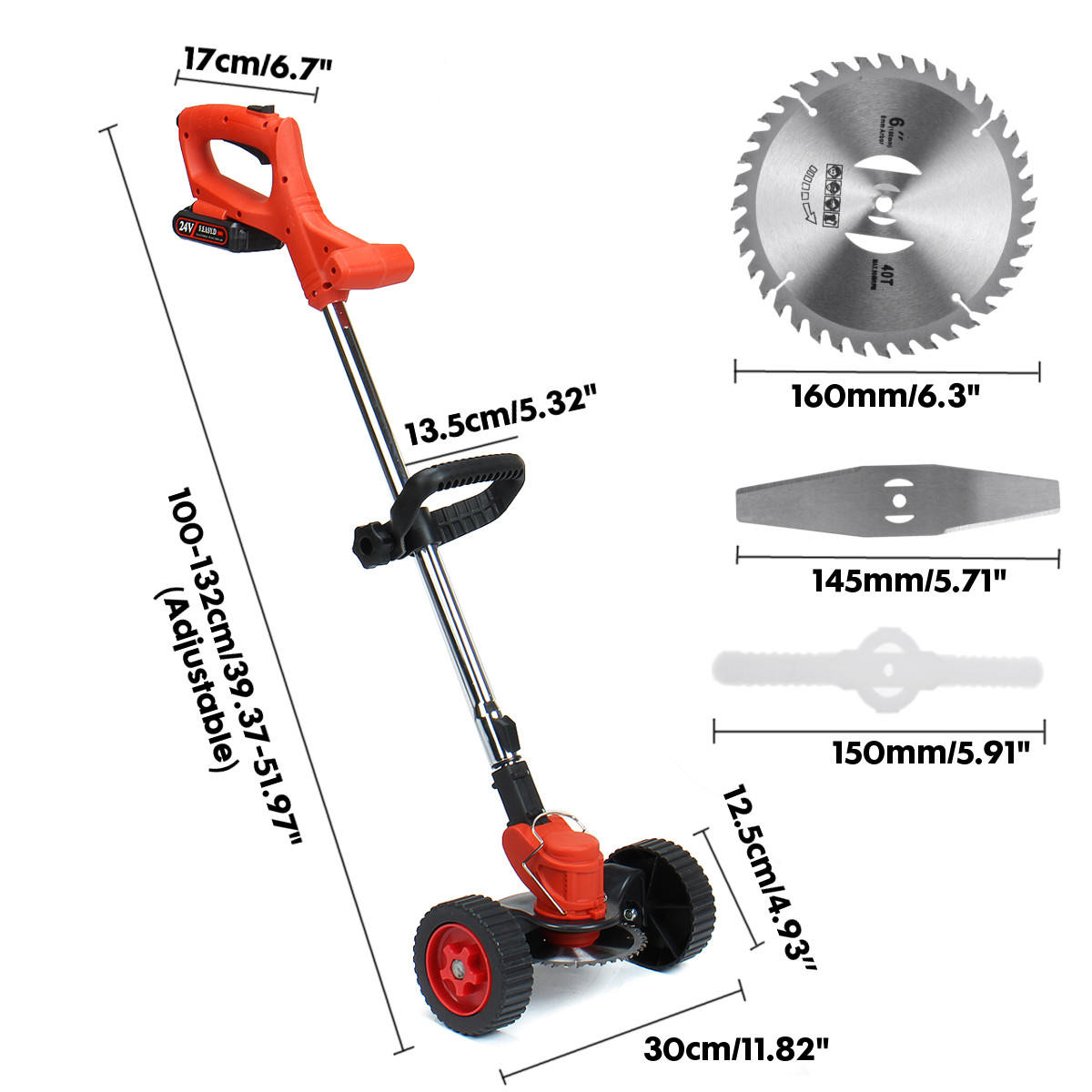 24VCordlessElectricGrassTrimmerEaterStrimmerWeedsLawnMowerCutterToolsKitw12pcsBattery-1852021-14