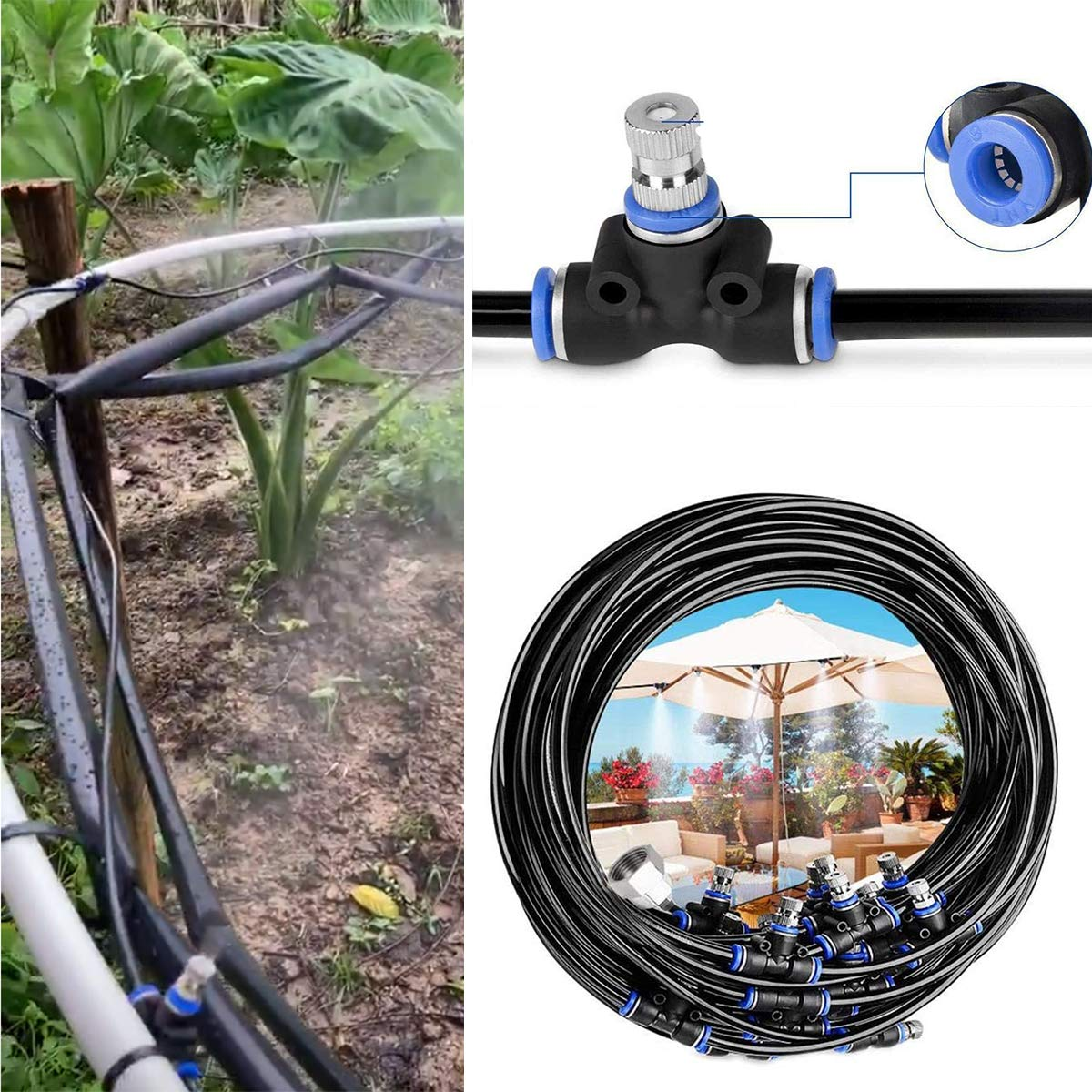 25mGardenWateringIrrigationSprayingKitOutdoorCoolingSystemDustCollectAirHumidification-1982054-4