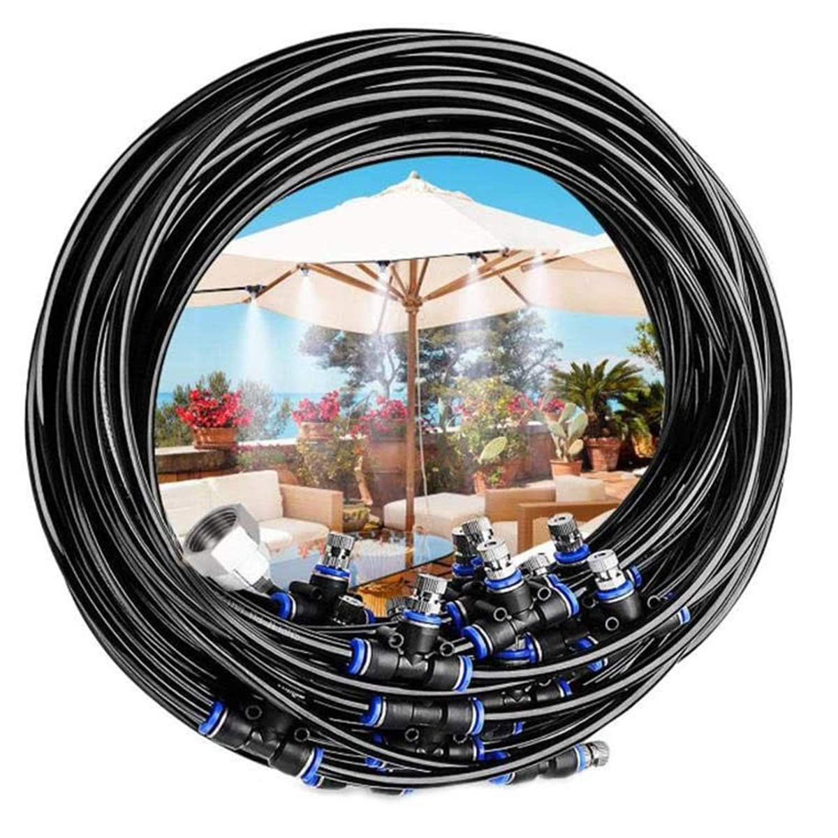 25mGardenWateringIrrigationSprayingKitOutdoorCoolingSystemDustCollectAirHumidification-1982054-9