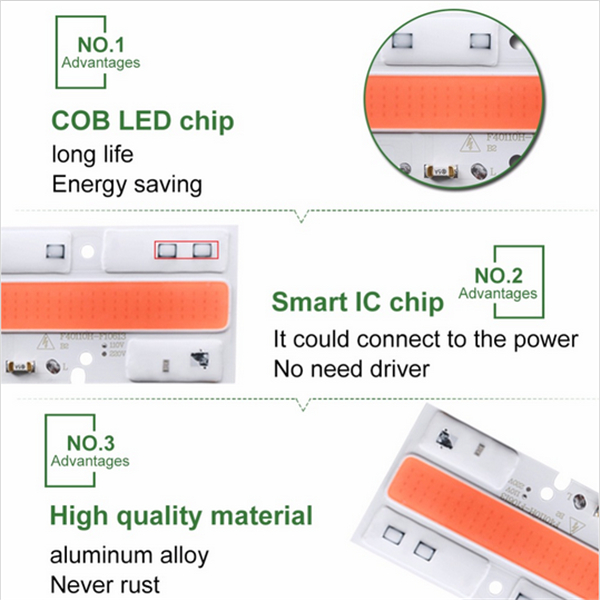 30W50W70WHighPowerFullSpectrumLEDGrowCOBLightChipforPlantsVegetableAC110VAC220V-1236675-8