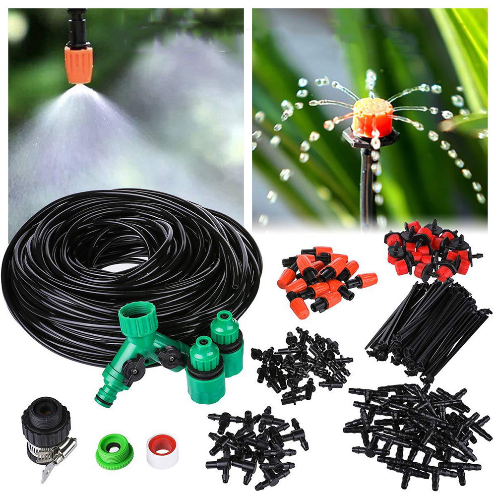 40mDIYGardenWaterIrrigationFloweringOutdoorCoolingGreenhousePlantingDrippingSystem-1982135-1