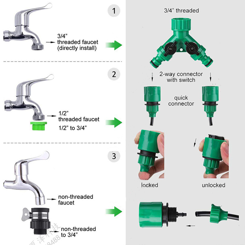 40mDIYGardenWaterIrrigationFloweringOutdoorCoolingGreenhousePlantingDrippingSystem-1982135-4