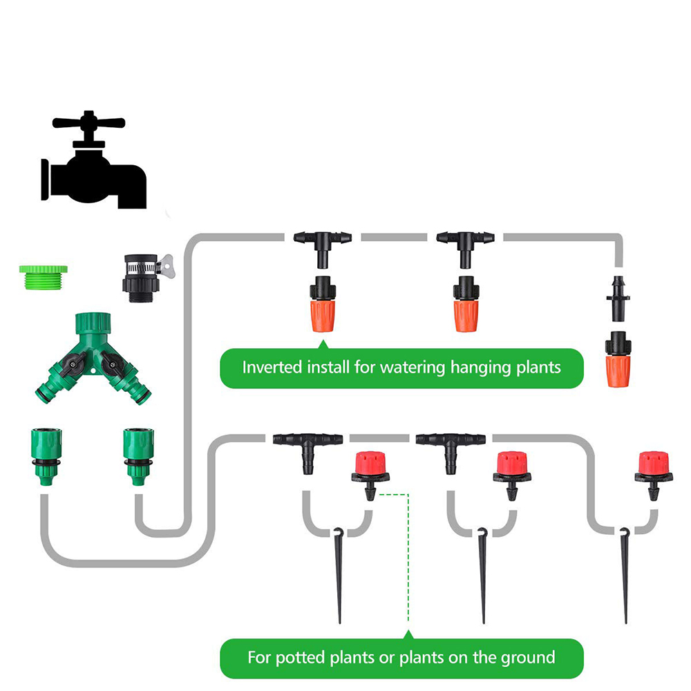 40mDIYGardenWaterIrrigationFloweringWithTimerOutdoorCoolingGreenhousePlantingDrippingSystem-1982136-3