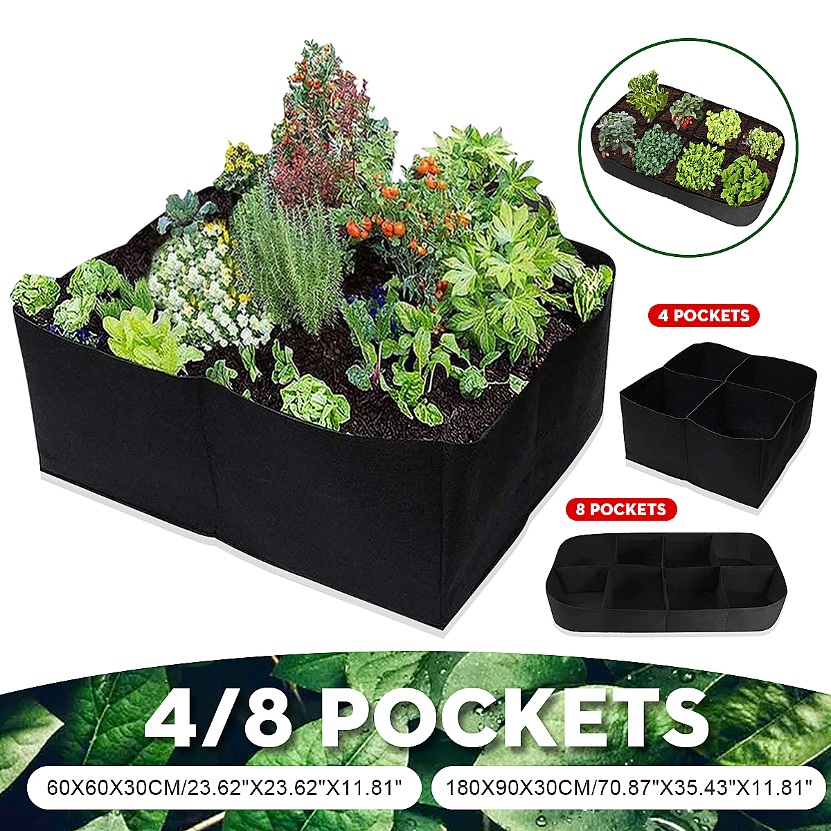 48PocketsFeltPlantingBagPlantGrowingContainerReusableFlowerPlanter-1692480-2