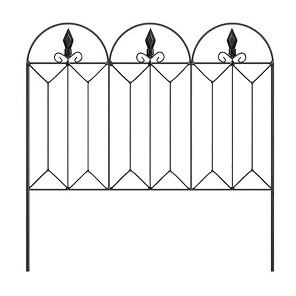 5pc45x24MetalGardenFenceBorderRustproofLandscapeFencingEdgeFlowerYardFence-1919760-7