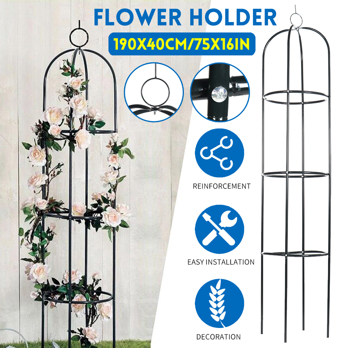 75x16InchClimbingPlantRackVineHolderSupportFrameGardeningStandFlowerDisplay-1805027-1