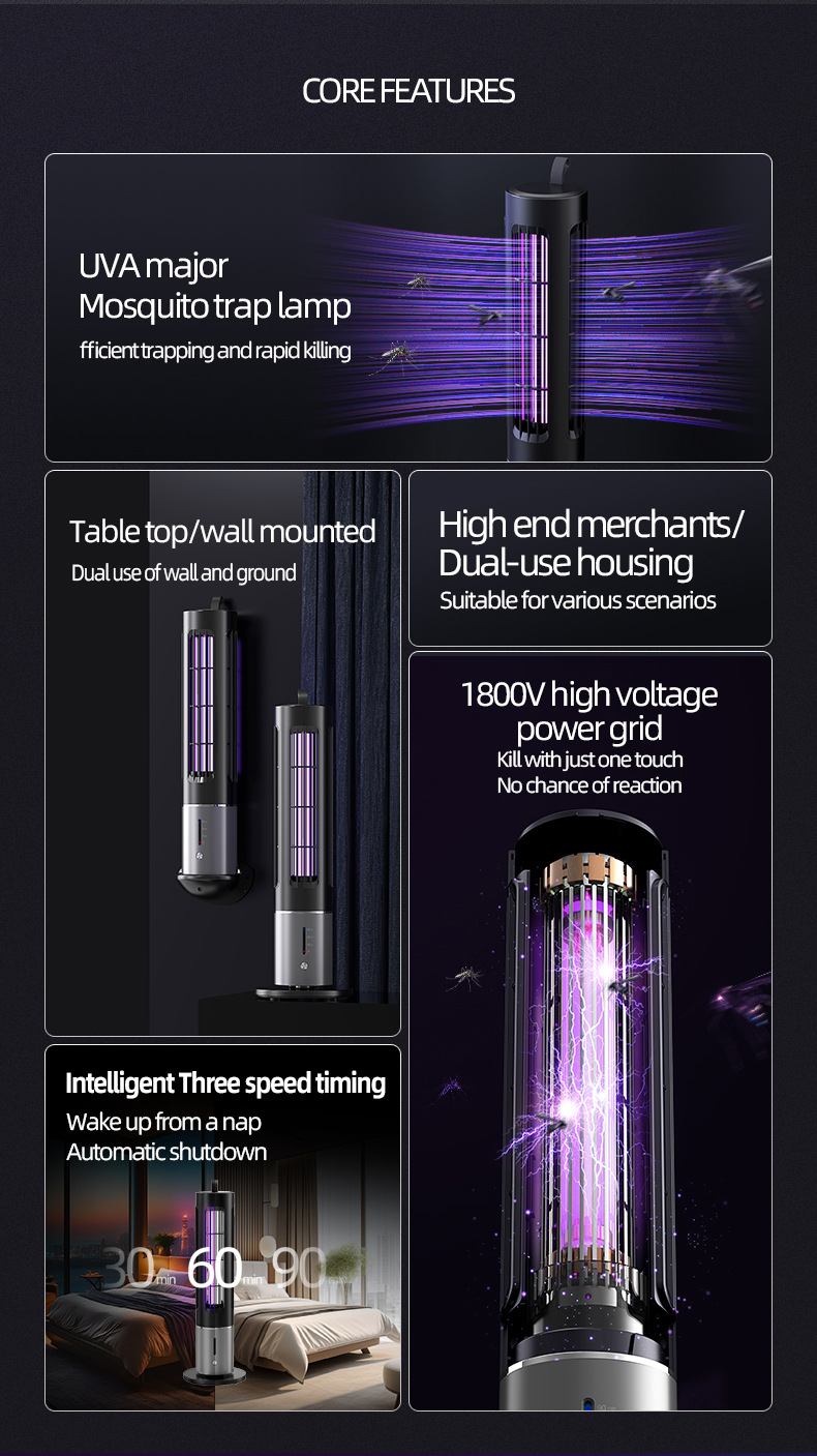 ElectricMosquitoLampwithPortableDesignEfficientInsectKillerforOutdoorCampingandPicnicUseTimedFunctio-2012717-2