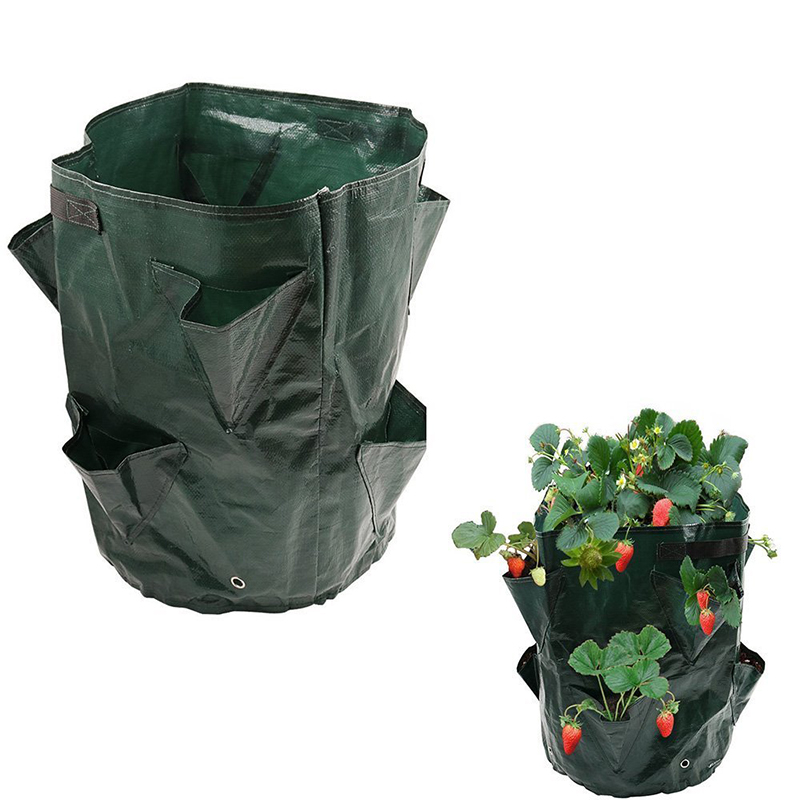 Garden8PocketsStrawberryPlanterYardBalconyVegetableFruitHerbsPlantingGrowingBag-1273471-2