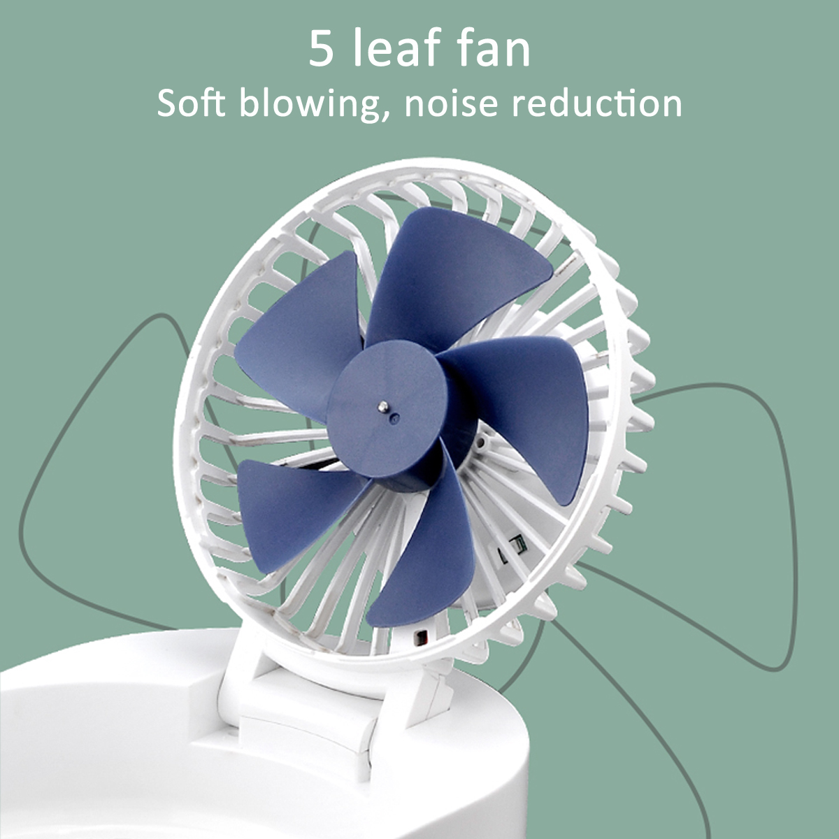 H35844MosquitoEradicatioDesktopFan3GearsWindSpeedLEDLightCoolingFansUSBChargingMosquitoKillerFan-1840758-2