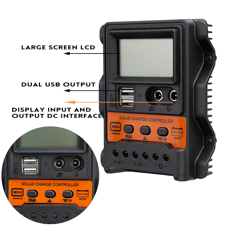 LCDDisplay12V24V10A20A30AInputSolarChargeControllerAutoParameterAdjustableMPPTSolarPanelRegulatorPur-1824778-3