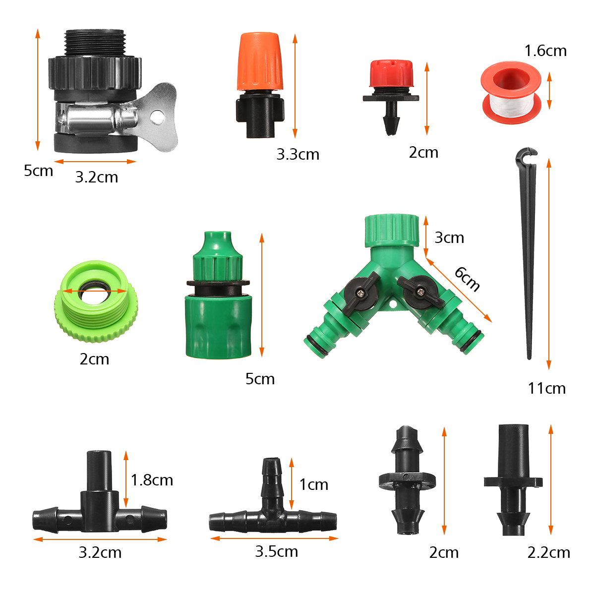 Pathonor157PcsMicroDripIrrigationSystemPlantSelfWateringGarden40MHoseKit-1304770-6