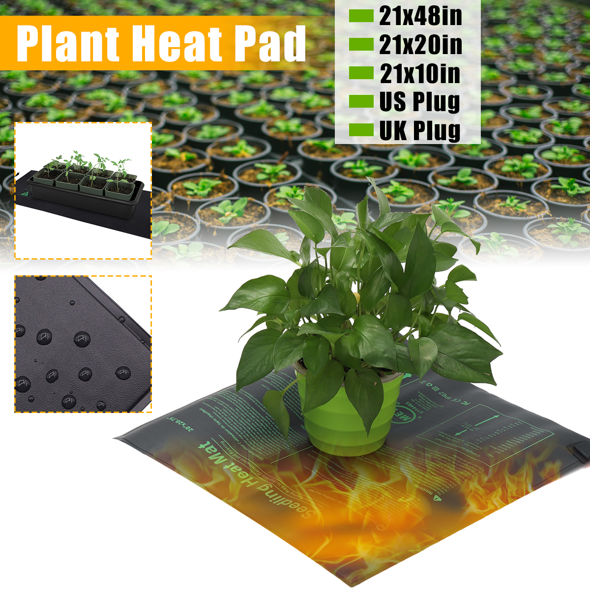 PlantHeatingMatWarmPadHydroponicSeedFlowerGrowBlanketGreenhousePVCPlantMat-1683846-1