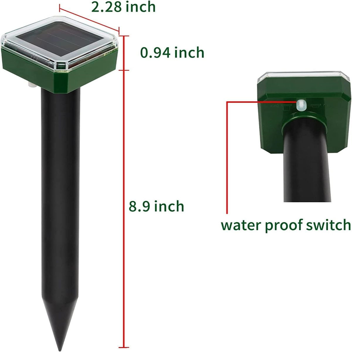 SolarPoweredMoleRepellentStakes8pkUltrasonicGopherSnakeDeterrentWaterproofEasyInstallOffersWideCover-2014659-11