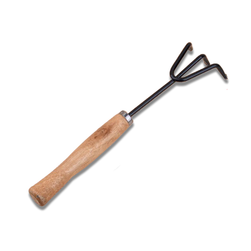 3PcsGardenHandToolsSetIronGardeningShovelSpadeRakeTrowelWoodHandle-1124857-7