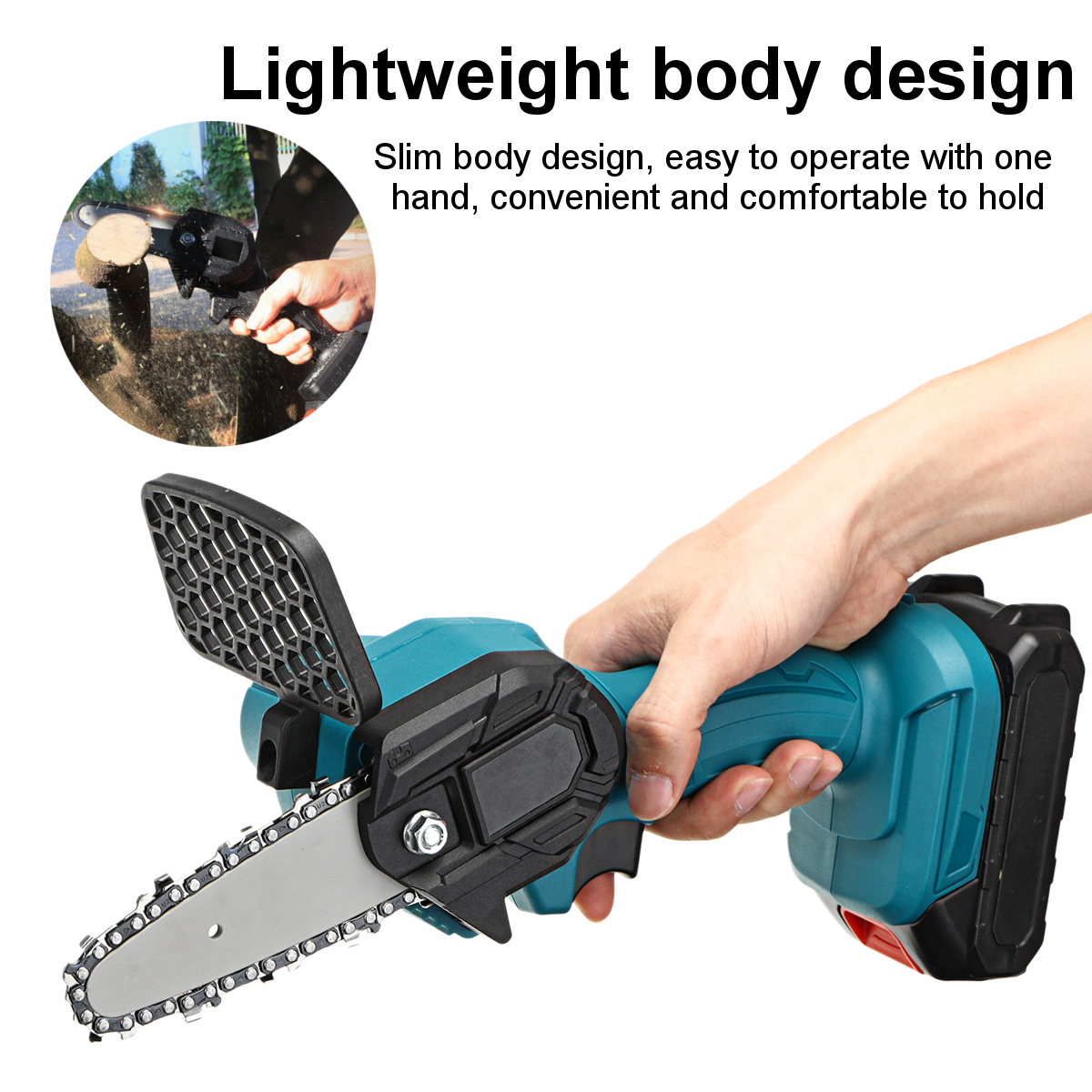 550W21V4MiniCordlessOne-HandElectricChainSawWoodworkingWoodCutterW2pcsBattery-1771811-3