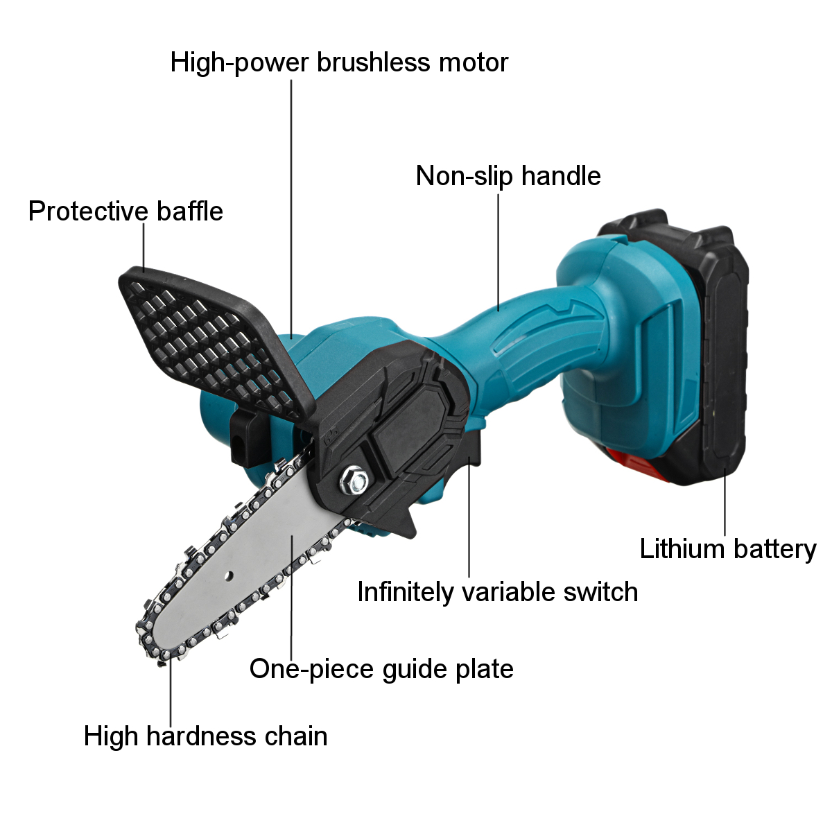 550W21V4MiniCordlessOne-HandElectricChainSawWoodworkingWoodCutterW2pcsBattery-1771811-10